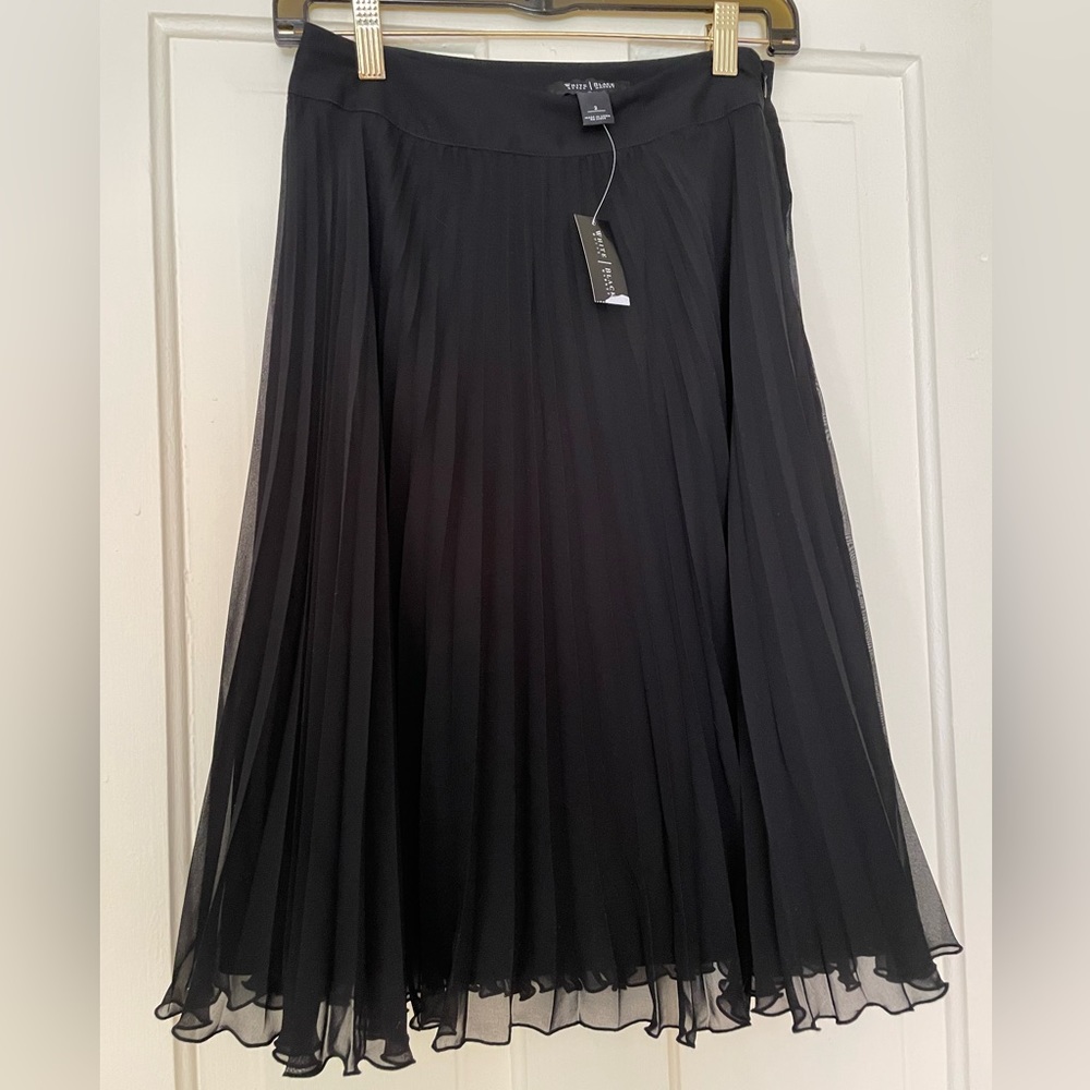 ***Sale***White House Black Market NWT Ruffled Black Skirt Originally $40